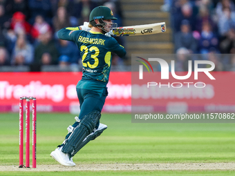 #23, Jake Fraser-McGurk of Australia in action with the bat during the Second Vitality T20 International match between England and Australia...