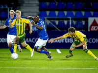 FC Den Bosch player Danzell Gravenberch and ADO Den Haag player Daniel Granli during the match between Den Bosch and ADO at De Vliert for th...