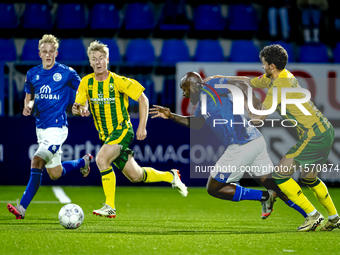 FC Den Bosch player Danzell Gravenberch and ADO Den Haag player Daniel Granli during the match between Den Bosch and ADO at De Vliert for th...