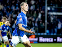 FC Den Bosch player Torles Knoll scores the 1-0 and celebrates the goal during the match between Den Bosch and ADO at De Vliert for the Keuk...