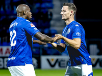 FC Den Bosch player Torles Knoll scores the 1-0 and celebrates the goal during the match between Den Bosch and ADO at De Vliert for the Keuk...