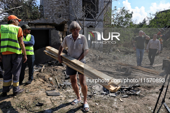 The consequences of the Russian drone attack are pictured in Odesa, Ukraine, on September 13, 2024. NO USE RUSSIA. NO USE BELARUS. 