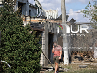 The consequences of the Russian drone attack are pictured in Odesa, Ukraine, on September 13, 2024. NO USE RUSSIA. NO USE BELARUS. (