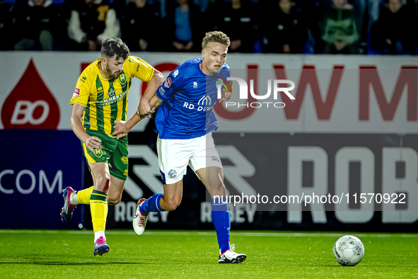 ADO Den Haag player Jordan Lee Bonis and FC Den Bosch player Stan Henderikx during the match between Den Bosch and ADO at De Vliert for the...