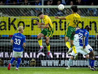 ADO Den Haag player Diogo Tomas scores, but it is offside during the match between Den Bosch and ADO at De Vliert for the Keuken Kampioen Di...