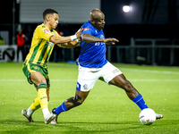 ADO Den Haag player Steven van der Sloot and FC Den Bosch player Danzell Gravenberch during the match Den Bosch vs. ADO at De Vliert for the...