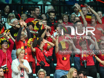 Belgium fans during the 2024 Davis Cup Finals Group Stage Bologna match between Italy and Belgium at Unipol Arena in Bologna, Italy, on Sept...