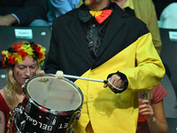 Belgium fans during the 2024 Davis Cup Finals Group Stage Bologna match between Italy and Belgium at Unipol Arena in Bologna, Italy, on Sept...