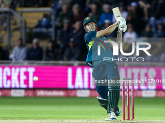 #42, Cameron Green of Australia in action with the bat during the Second Vitality T20 International match between England and Australia at S...