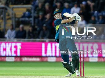 #42, Cameron Green of Australia in action with the bat during the Second Vitality T20 International match between England and Australia at S...