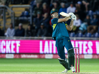 #42, Cameron Green of Australia in action with the bat during the Second Vitality T20 International match between England and Australia at S...