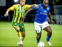 ADO Den Haag player Steven van der Sloot and FC Den Bosch player Danzell Gravenberch during the match Den Bosch vs. ADO at De Vliert for the...