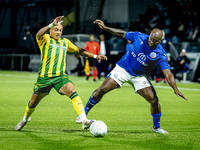 ADO Den Haag player Steven van der Sloot and FC Den Bosch player Danzell Gravenberch during the match Den Bosch vs. ADO at De Vliert for the...