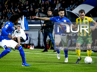 FC Den Bosch player Hicham Acheffay and ADO Den Haag player Daryl van Mieghem during the match between Den Bosch and ADO at De Vliert for th...