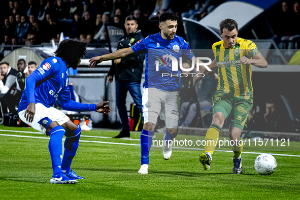 FC Den Bosch player Hicham Acheffay and ADO Den Haag player Daryl van Mieghem during the match between Den Bosch and ADO at De Vliert for th...