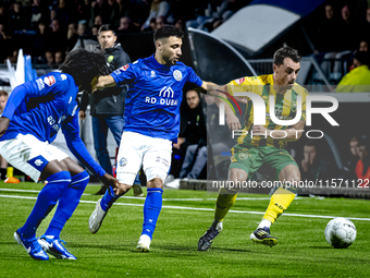 FC Den Bosch player Hicham Acheffay and ADO Den Haag player Daryl van Mieghem during the match between Den Bosch and ADO at De Vliert for th...