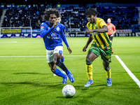 FC Den Bosch player Sheddy Barglan and ADO Den Haag player Joel Ideho during the match between Den Bosch and ADO at De Vliert for the Keuken...