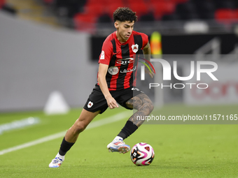 Andre Amaro of Al Rayyan SC plays in the Ooredoo Qatar Stars League 24/25 match between Al Rayyan SC and Al Shahania SC at Ahmad Bin Ali Sta...