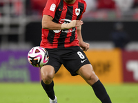 Mahmoud Ahmed Hassan of Al Rayyan SC plays in the Ooredoo Qatar Stars League 24/25 match between Al Rayyan SC and Al Shahania SC at Ahmad Bi...