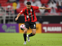 Mahmoud Ahmed Hassan of Al Rayyan SC plays in the Ooredoo Qatar Stars League 24/25 match between Al Rayyan SC and Al Shahania SC at Ahmad Bi...