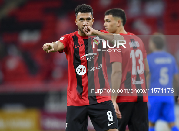 Mahmoud Ahmed Hassan of Al Rayyan SC celebrates after scoring a goal during the Ooredoo Qatar Stars League 24/25 match between Al Rayyan SC...