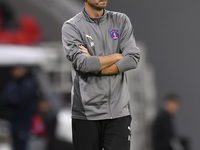 Al Shahania SC head coach Alvaro Perez reacts during the Ooredoo Qatar Stars League 24/25 match between Al Rayyan SC and Al Shahania SC at A...