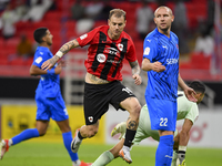 Roger Krug Guedes (C) of Al Rayyan SC celebrates after scoring a goal during the Ooredoo Qatar Stars League 24/25 match between Al Rayyan SC...