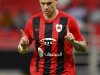 Roger Krug Guedes of Al Rayyan SC celebrates after scoring a goal during the Ooredoo Qatar Stars League 24/25 match between Al Rayyan SC and...