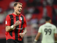 Roger Krug Guedes of Al Rayyan SC celebrates after scoring a goal during the Ooredoo Qatar Stars League 24/25 match between Al Rayyan SC and...