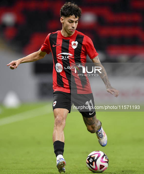 Gabriel Pereira of Al Rayyan SC plays in the Ooredoo Qatar Stars League 24/25 match between Al Rayyan SC and Al Shahania SC at Ahmad Bin Ali...