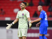 Goalkeeper Al Shahania SC Shehab Mamdouh Ellethy reacts during the Ooredoo Qatar Stars League 24/25 match between Al Rayyan SC and Al Shahan...