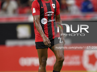 Thiago Henrique Mendes of Al Rayyan SC plays in the Ooredoo Qatar Stars League 24/25 match between Al Rayyan SC and Al Shahania SC at Ahmad...