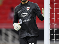 Al Rayyan SC goalkeeper Samy Beldi plays in the Ooredoo Qatar Stars League 24/25 match between Al Rayyan SC and Al Shahania SC at Ahmad Bin...