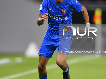 Al Shahania SC plays in the Ooredoo Qatar Stars League 24/25 match between Al Rayyan SC and Al Shahania SC at Ahmad Bin Ali Stadium in Rayya...