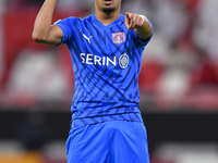 Mohammed Ibrahim of Al Shahania SC celebrates after scoring a goal during the Ooredoo Qatar Stars League 24/25 match between Al Rayyan SC an...