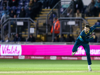 Matthew Short of Australia bowls during the Second Vitality T20 International match between England and Australia at Sofia Gardens in Cardif...