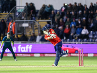 During the Second Vitality T20 International match between England and Australia in Cardiff, Wales, on September 13, 2024. (