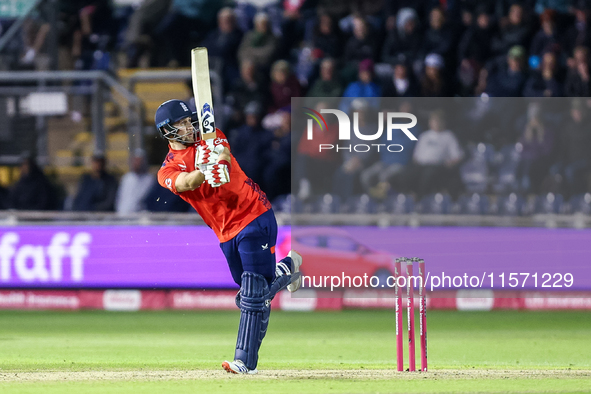 During the Second Vitality T20 International match between England and Australia in Cardiff, Wales, on September 13, 2024. 