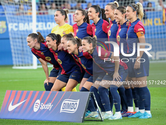 The FC Barcelona team during the match between FC Barcelona Women and Real Sociedad Women, corresponding to week 2 of the Liga F, at the Joh...