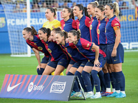 The FC Barcelona team during the match between FC Barcelona Women and Real Sociedad Women, corresponding to week 2 of the Liga F, at the Joh...