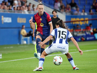 Caroline Graham Hansen and Violeta Garcia play during the match between FC Barcelona Women and Real Sociedad Women, corresponding to week 2...