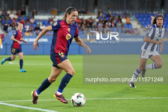 Aitana Bonmati plays during the match between FC Barcelona Women and Real Sociedad Women, corresponding to week 2 of the Liga F, at the Joha...