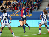 Fridolina Rolfo plays during the match between FC Barcelona Women and Real Sociedad Women, corresponding to week 2 of the Liga F, at the Joh...