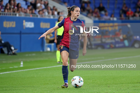 Aitana Bonmati plays during the match between FC Barcelona Women and Real Sociedad Women, corresponding to week 2 of the Liga F, at the Joha...