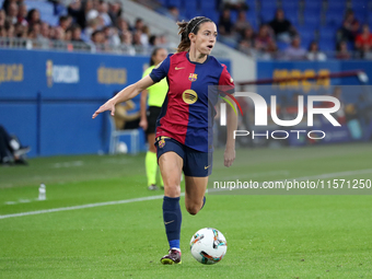 Aitana Bonmati plays during the match between FC Barcelona Women and Real Sociedad Women, corresponding to week 2 of the Liga F, at the Joha...