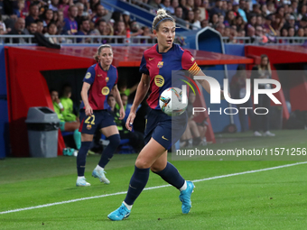 Alexia Putellas plays during the match between FC Barcelona Women and Real Sociedad Women, corresponding to week 2 of the Liga F, at the Joh...