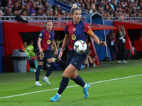 Alexia Putellas plays during the match between FC Barcelona Women and Real Sociedad Women, corresponding to week 2 of the Liga F, at the Joh...