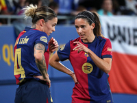 Aitana Bonmati and Maria Leon play during the match between FC Barcelona Women and Real Sociedad Women, corresponding to week 2 of the Liga...