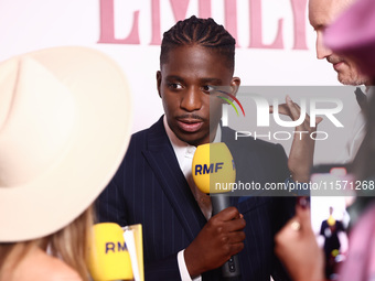 Actor Samuel Arnold attends the premiere of the season fourth part two of 'Emily in Paris' Netflix series in Krakow, Poland on September 12t...