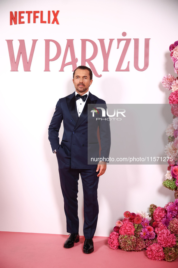 Actor William Abadie attends a photocall during the premiere of the season fourth part two of 'Emily in Paris' Netflix series in Krakow, Pol...